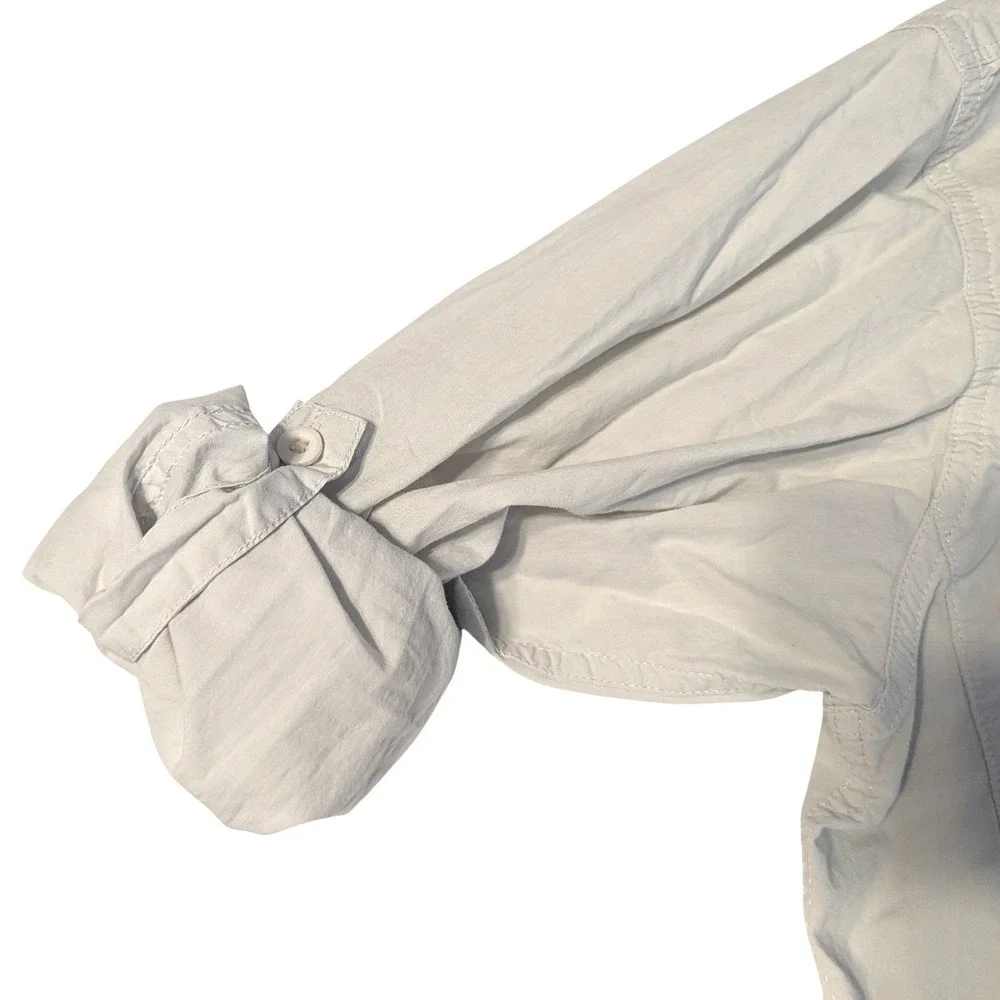 Simms‎ Fishing Products Mens Medium Off-White Long Sleeve Vented Cotton Shirt